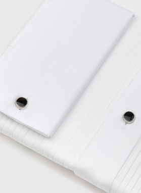 Balti vyriški smokingo marškiniai