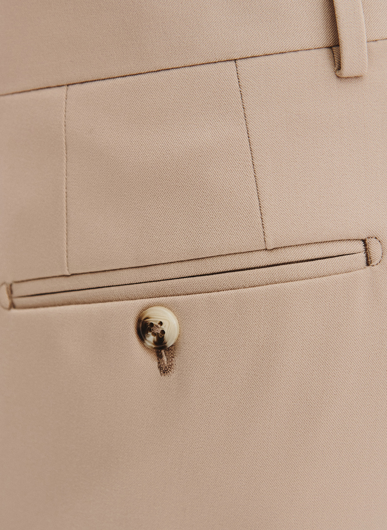 Smėlinės kostiuminės kelnės