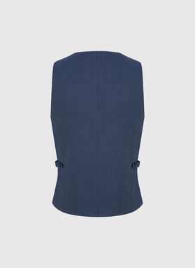 Tamsiai mėlyna dvieilė vyriška liemenė