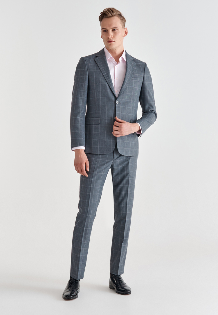 Pilkos kostiuminės kelnės P21WF-6G-067-S