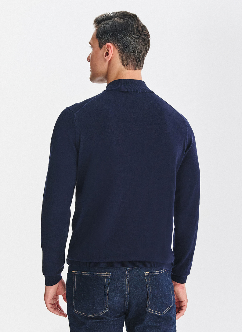 Tamsiai mėlynos spalvos vyriškas pusgolfis