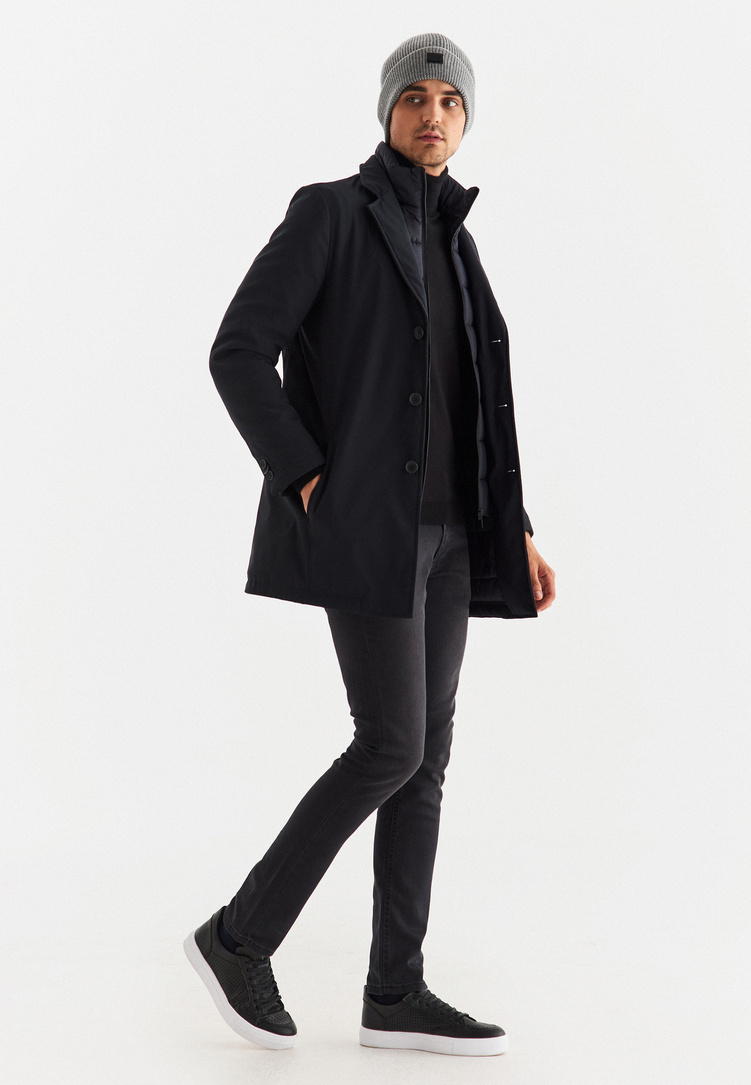 Tamsiai mėlynas vyriškas lietpaltis P22WF-7X-008-G-0