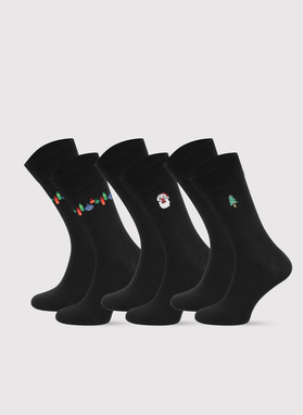 Vyriškų kojinių švenčių raštais komplektas