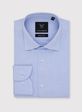 Mėlyni vyriški marškiniai ilgomis rankovėmis