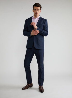 Tamsiai mėlynos kostiuminės kelnės P21WF-6G-073-G-S