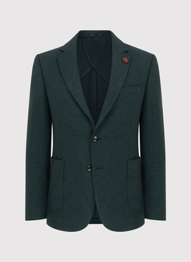 Žalias matomos struktūros laisvalaikio švarkas