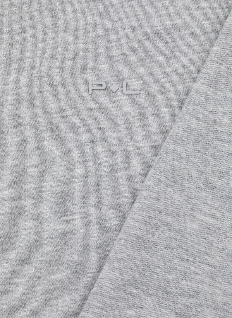 Pilkas treninginis bluzonas su užtrauktuku