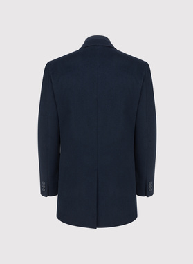 Tamsiai mėlynas vyriškas lietpaltis su vilna