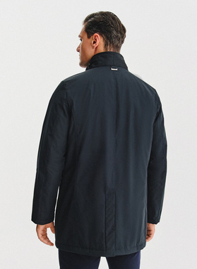 Tamsiai mėlynas vyriškas lietpaltis