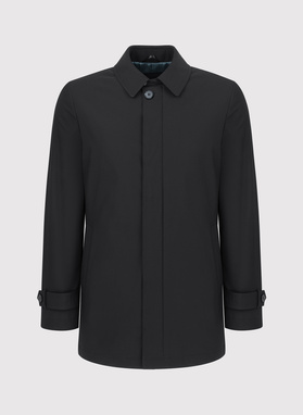 Juodos spalvos demisezoninis vyriškas lietpaltis