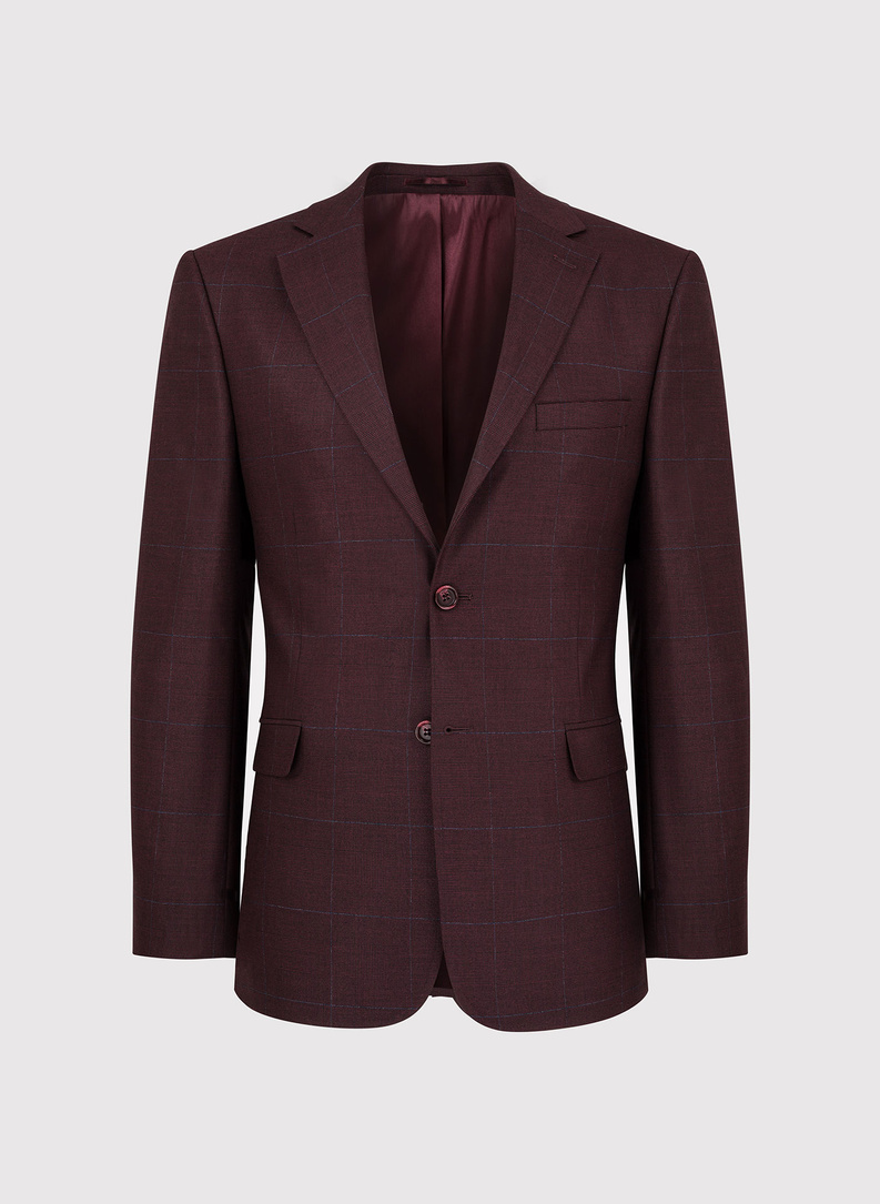 Vyšninis kostiuminis švarkas subtiliais langais