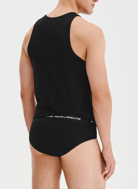 Dvejų juodos spalvos berankovių marškinėlių pakuotė