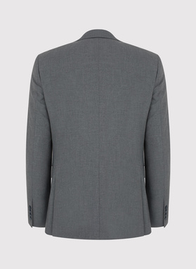 Pilkas kostiuminis švarkas be raštų