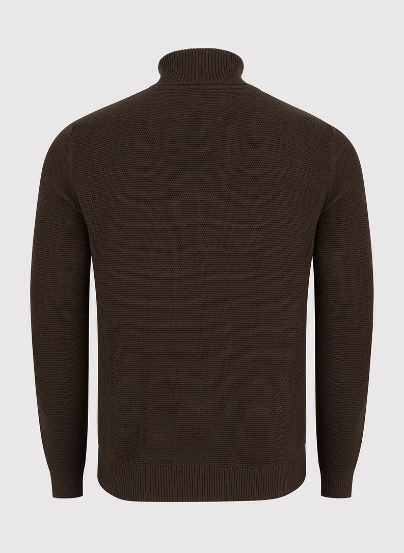 Bronzos spalvos megztinis su golfu