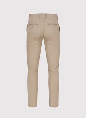Smėlio spalvos vyriškos kelnės be raštų