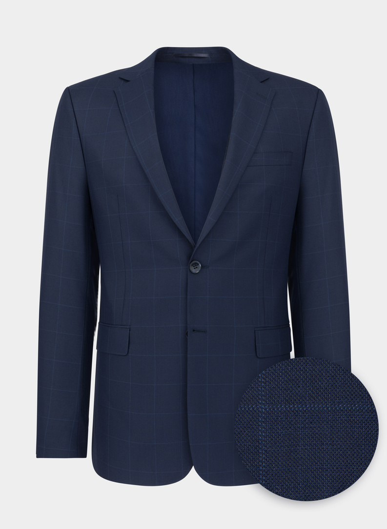 Tamsiai mėlynas kostiuminis švarkas P22SF-3G-015-G-S