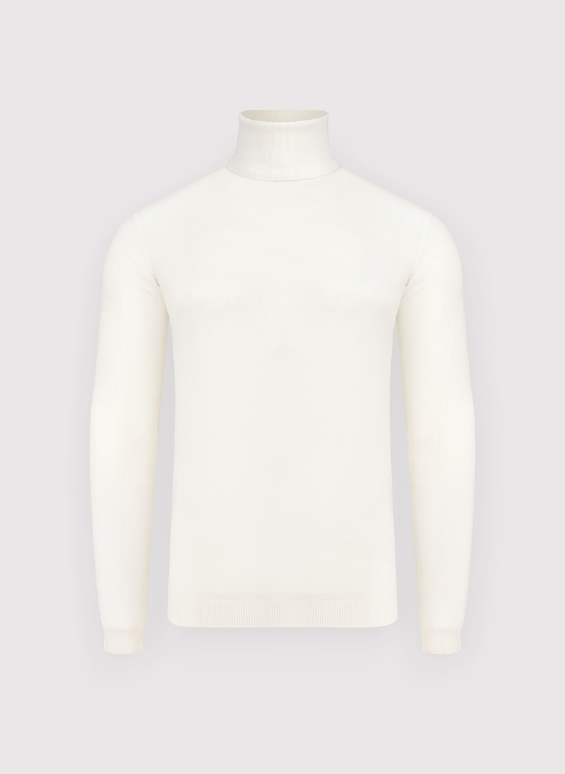 Baltos spalvos vyriškas golfas