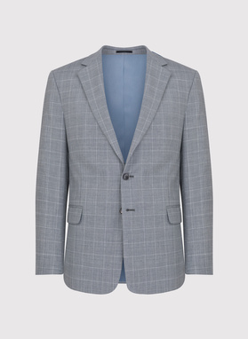 Pilkas kostiuminis švarkas su vilna