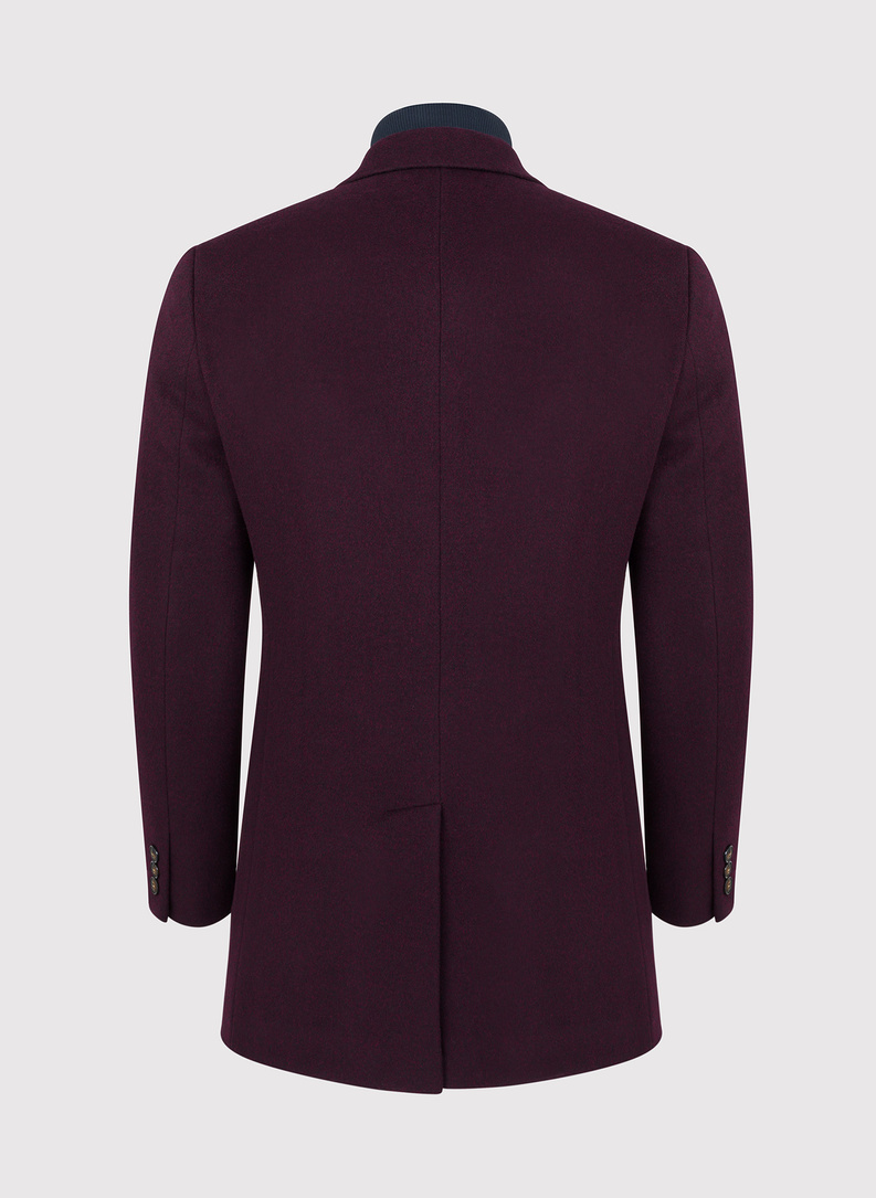 Vyšninis vyriškas lietpaltis su nusegama stačia apykakle