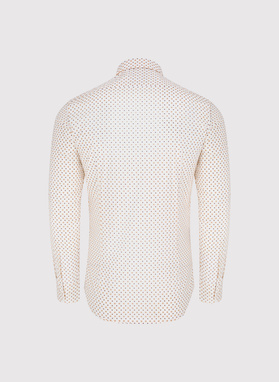 Balti marškiniai su gėlių raštu