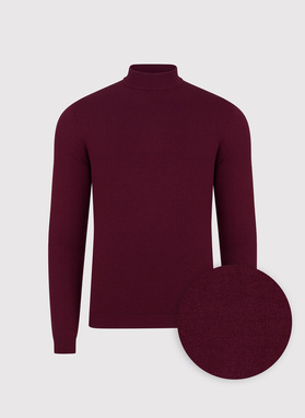 Tamsiai raudonos spalvos vyriškas pusgolfis