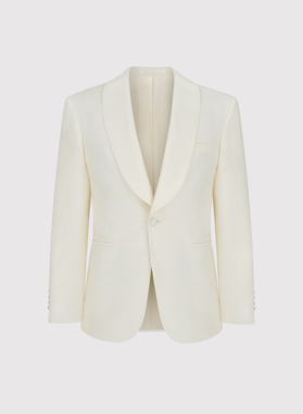 Šviesios smėlio spalvos smokingo švarkas