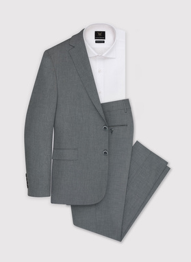 Pilkos kostiuminės kelnės be raštų