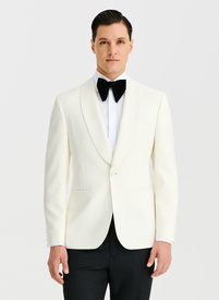 Smėlio spalvos vilnonis smokingo švarkas