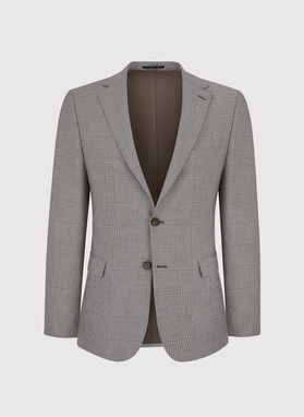 Bronzinių tonų languotas vyriškos kostiuminis švarkas