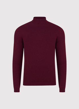 Tamsiai raudonos spalvos vyriškas pusgolfis