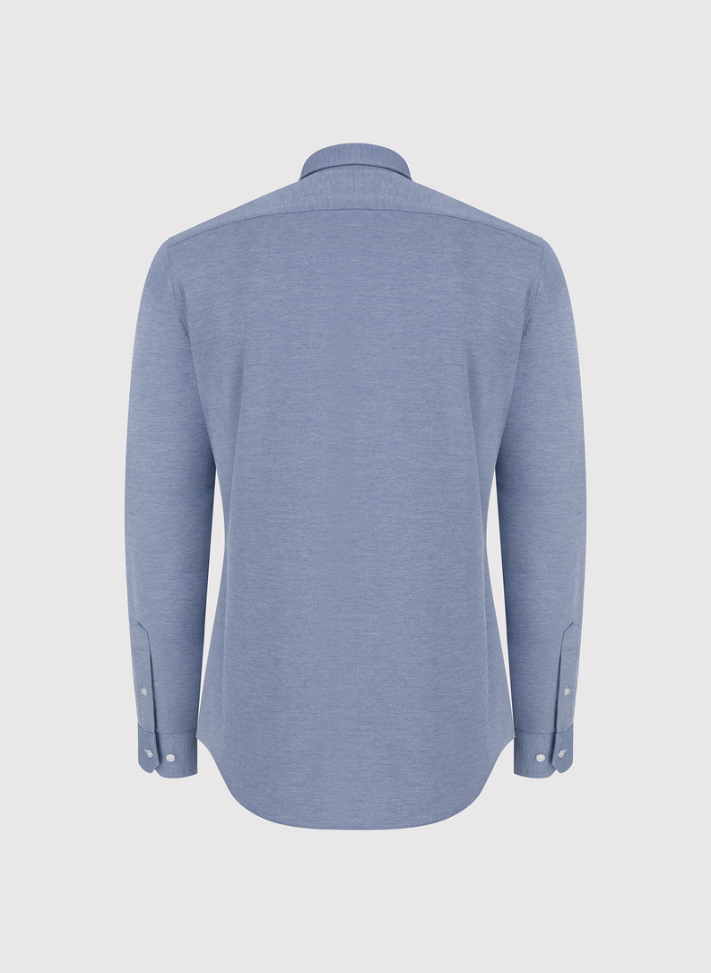 Mėlyni melanžiniai marškiniai