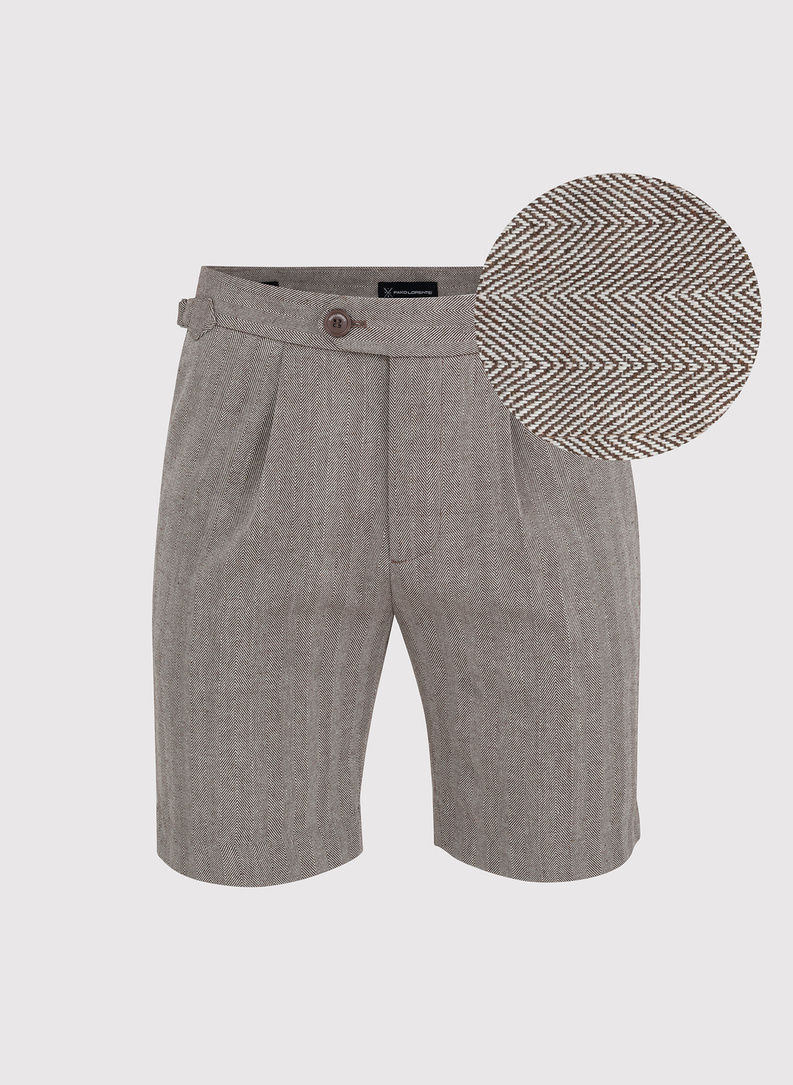 Bronzos spalvos melanžiniai vyriški šortai