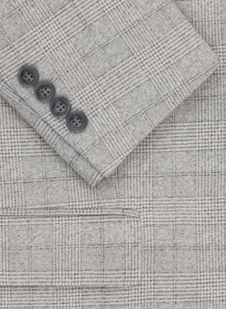 Pilkas languotas kostiuminis švarkas