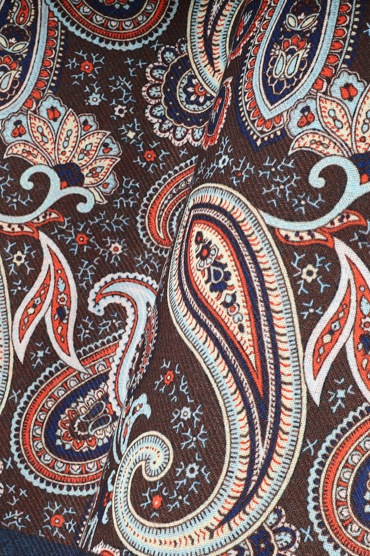 Dvipusė vyriška kišeninė nosinaitė peislio raštu