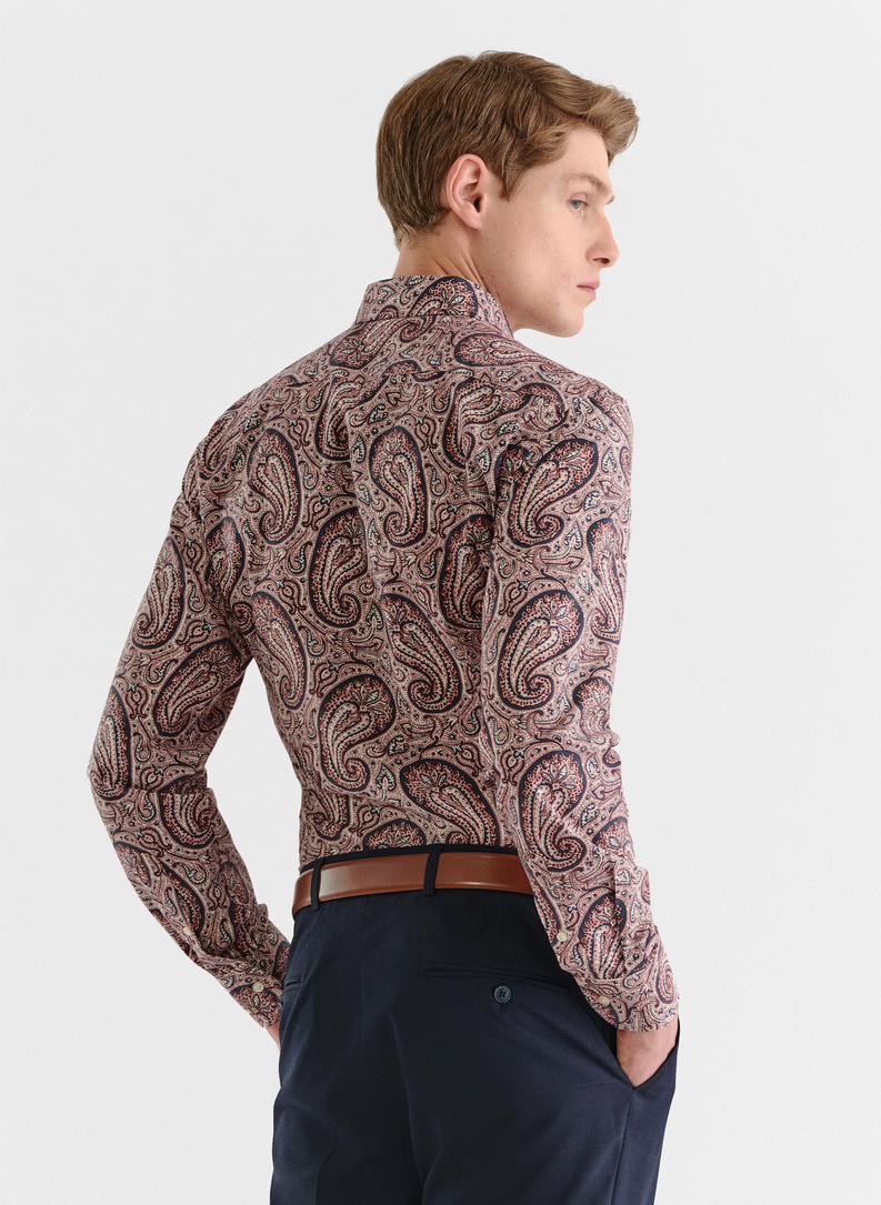 Vyšniniai vyriški marškiniai peislio raštu