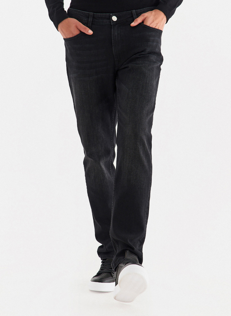 Juodos vyriškos džinsinės kelnės