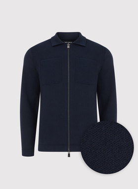 Tamsiai mėlynos spalvos sagstomas kardiganas