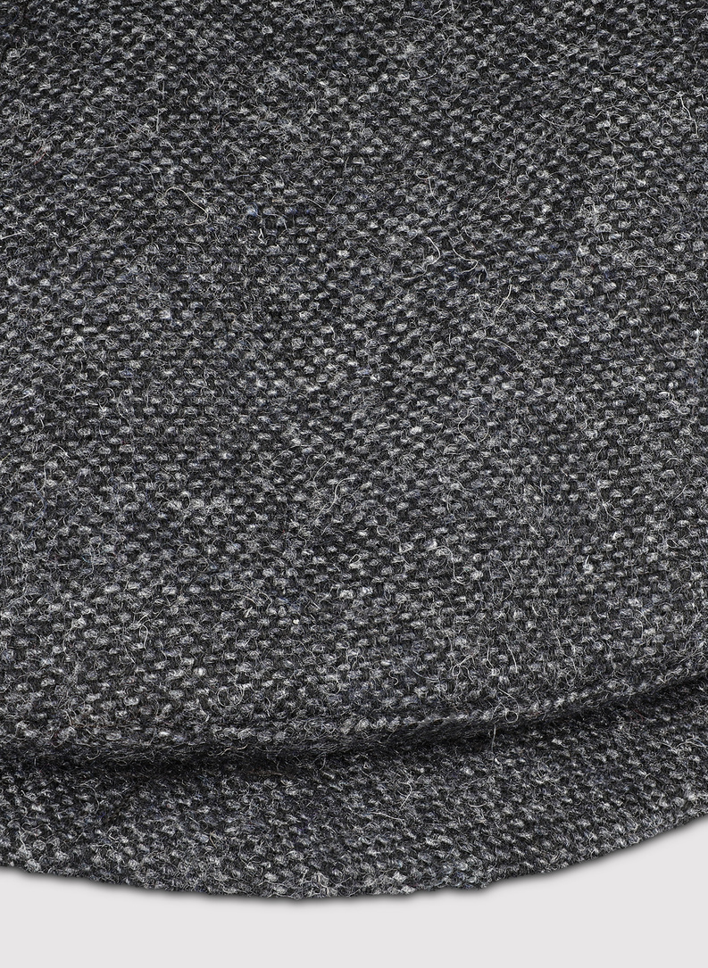 Grafito spalvos vyriška plokščia kepurė