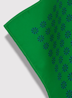 Raštuota žalia kišeninė nosinaitė