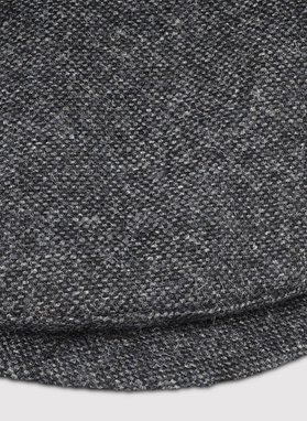 Grafito spalvos vyriška plokščia kepurė