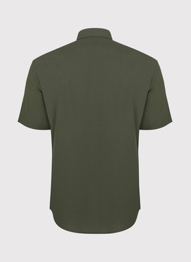 Žali marškiniai trumpomis rankovėmis