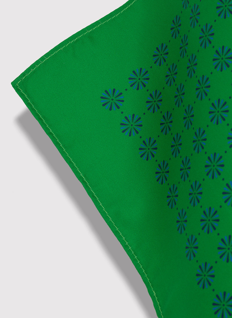 Raštuota žalia kišeninė nosinaitė