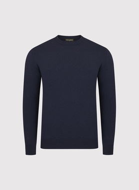 Tamsiai mėlynas vyriškas megztinis