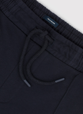 Tamsiai mėlynos spalvos treninginės kelnės