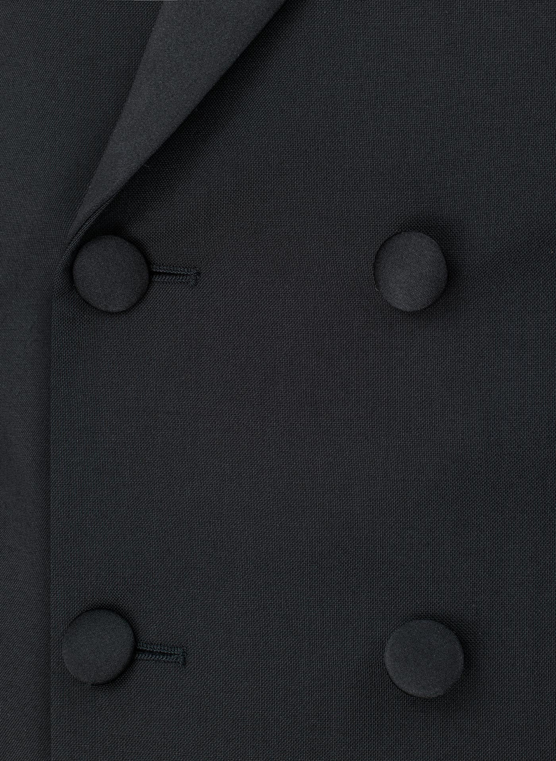 Vilnonis juodas smokingo švarkas
