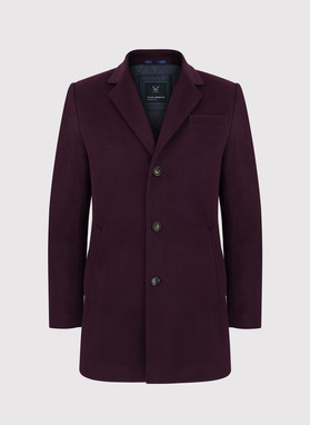 Vyšninis vyriškas lietpaltis su nusegama stačia apykakle