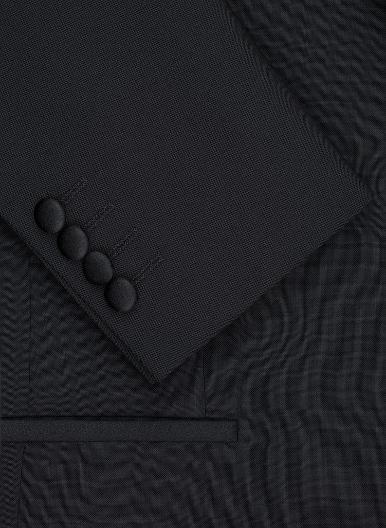 Vilnonis juodas smokingo švarkas