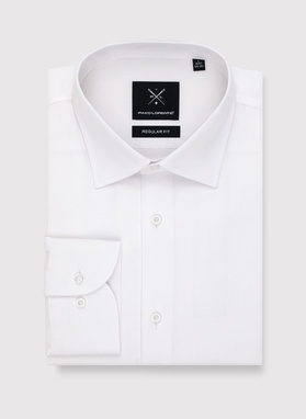 Balti vyriški marškiniai ilgomis rankovėmis