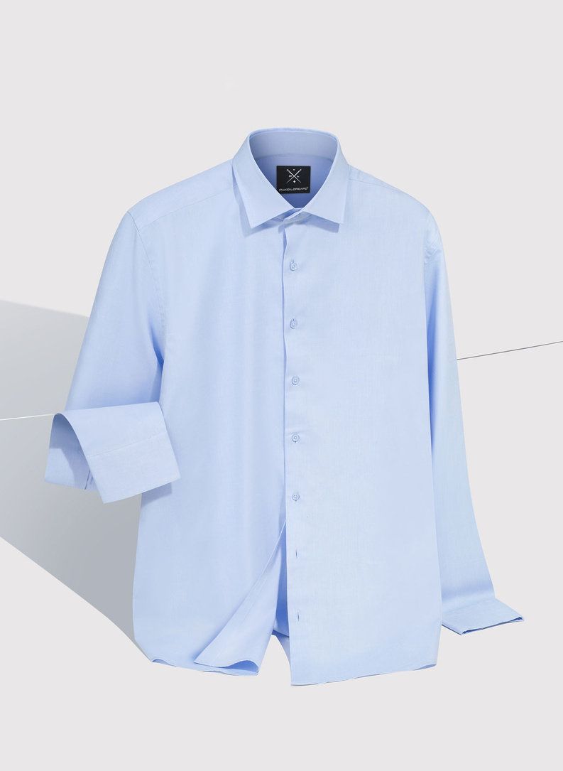 Elegantiški žydri vyriški marškiniai