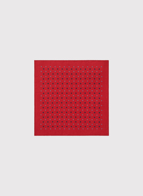 Raudona kišeninė nosinaitė mikroraštu